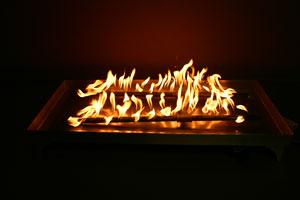 burning custom aluminum propane burner